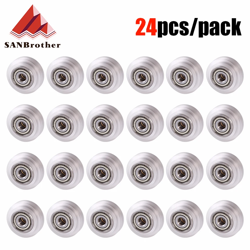 

Opensource CNC Clear Polycarbonate Wheel Pulley 625ZZ Bearing Plastic Wheel For Creality CR-10, CR-10S, S4, S5 Ender 3 Pro