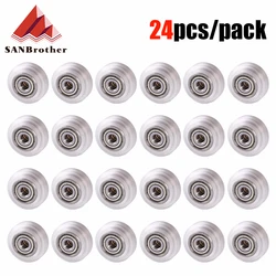 Opensource CNC Clear Polycarbonate Wheel Pulley 625ZZ Bearing Plastic Wheel For Creality CR-10, CR-10S, S4, S5 Ender 3 Pro