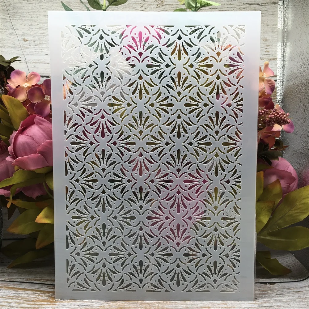 A4 29cm geometria trawa tekstury DIY Layering szablony malowanie ścian kolorowanka szablony do albumu szablon do dekoracji