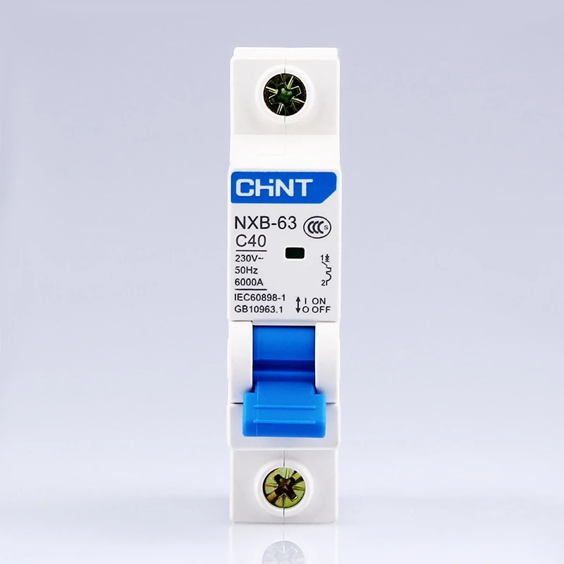 CHINT NXB-63 1P AC 230/400V miniature circuit breaker C 6 10 16 20 25 32 40 50 63A overload protector  DZ47 C style air switch