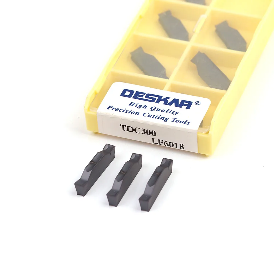 DESKAR %100 TDC200 TDC300 TDC400 LF6018 2.0mm 3.0mm 4.0mm carbide insert slotting insert for metal CNC lathe slotting cutter