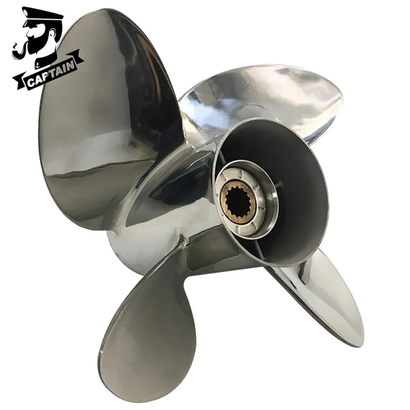 

Captain Propeller Stainless Steel 13X19 Fit Honda Outboard Engine BF90 BF115 BF130 BF115AK 15 Splines RH 4 Blade 58233-ZY3-A19H