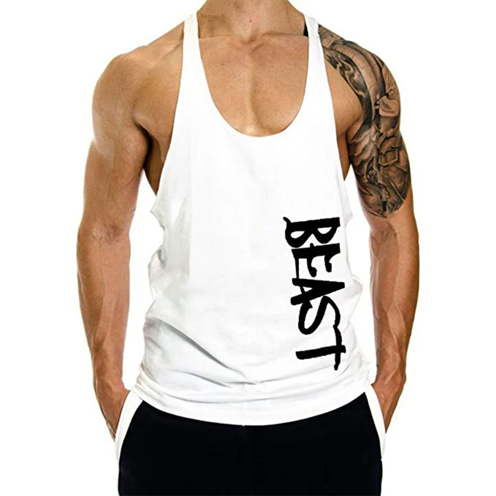 

2022Gym Cotton Gyms Tank Tops Men Sleeveless Tanktops For Boys Bodybuilding Clothing Undershirt Fitness Stringer Vest