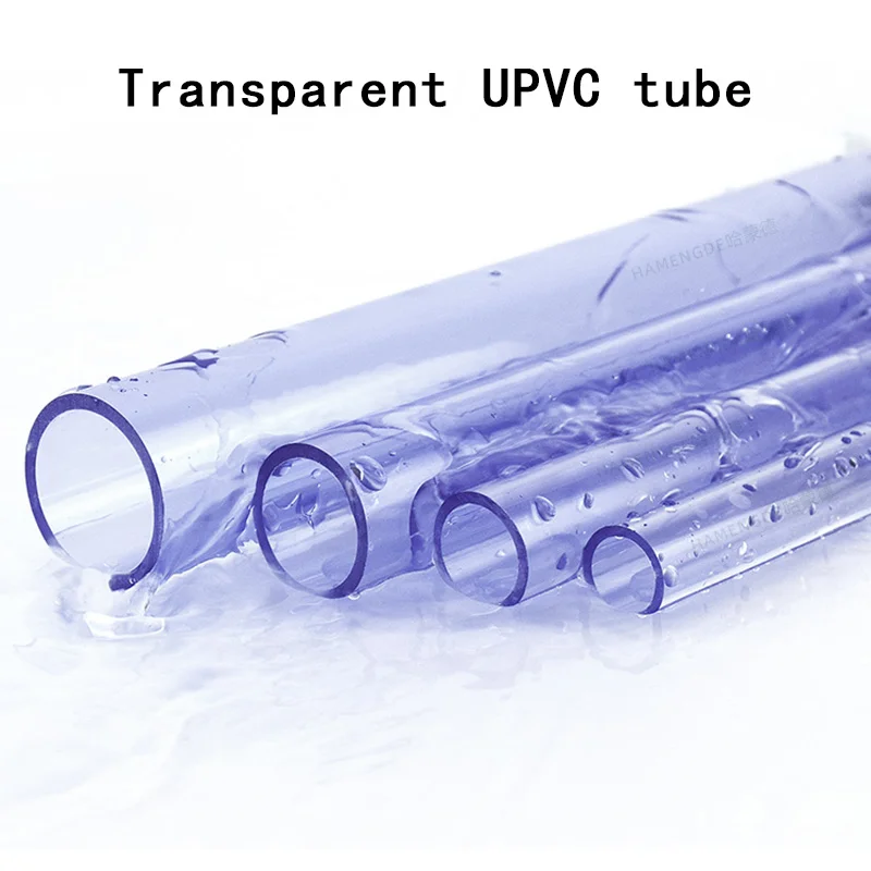 Transparent UPVC tube  PVC Pipe Aquarium Pipe Water Tank Fittings Hard UPVC Tube Water Garden Pipe 1Pcs 50cm