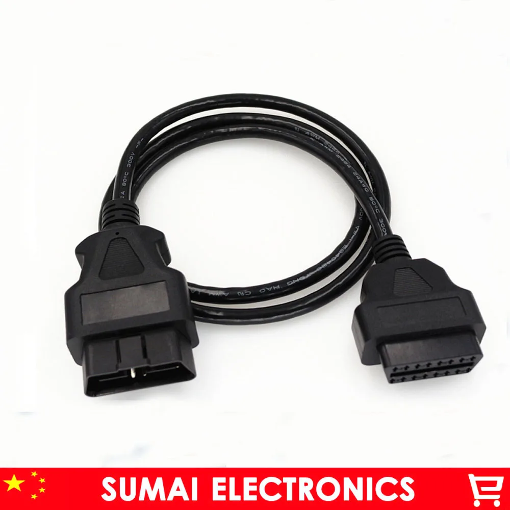 1.5 meter OBD 16 Pin Female to 16 Pin Male extended Cable,ELM327 extension cord/cable for Car,150cm OBD long cable