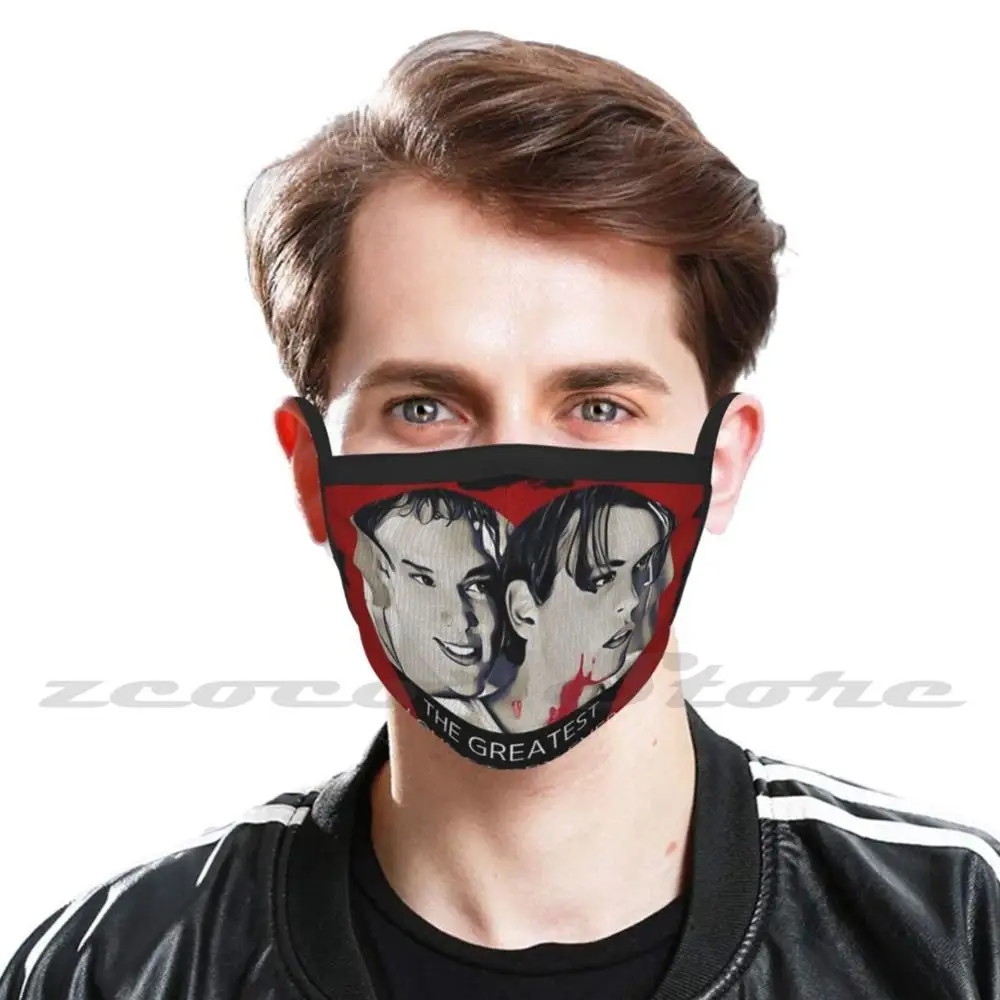 Greatest Love Story Custom Pattern Washable Filter Pm2.5 Adult Kids Mask Great Love Story Billy Stu Scream Horror Movie Funny