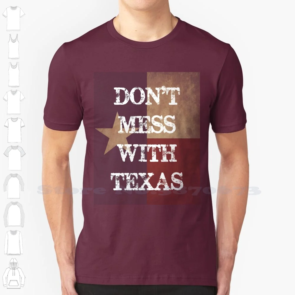 Smooffly Men Tshirts Dont Mess With Texas Fleece Pullover Tshirts With Pockets T-Shirt Tees