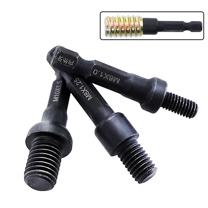 Imagem -05 - Self-tapping Soquete Adaptador Definido Inserir Porcas ou Cabide Parafuso Broca Ferramenta Parafuso de Bloqueio Rosca Soquetes m6 m8 M10 Cr-mo