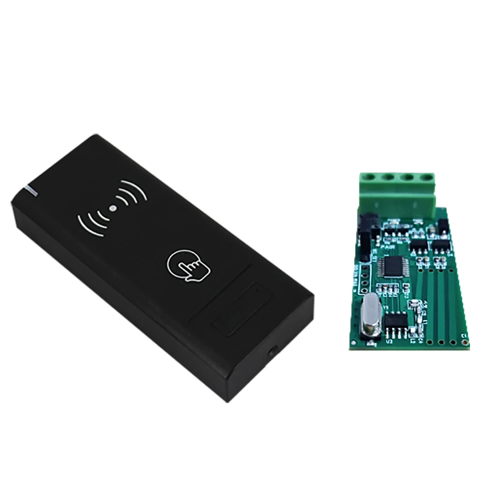 433MHz Wireless Access Control Reader 125Khz 13.56Mhz RFID Key Wireless Wiegand Output Card Reader For Access Control System Kit