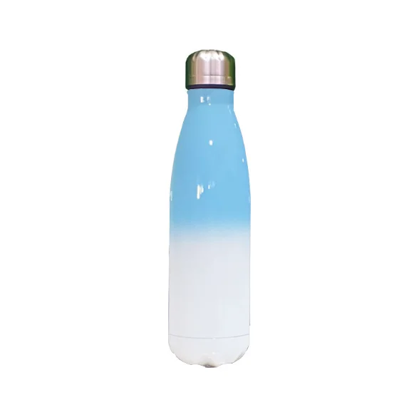 500ml Sublimation Blank Cola Shape Tumbler Double Wall Thermos Cup Stainless Steel Water Bottle For DIY Photo Print Creative Mug