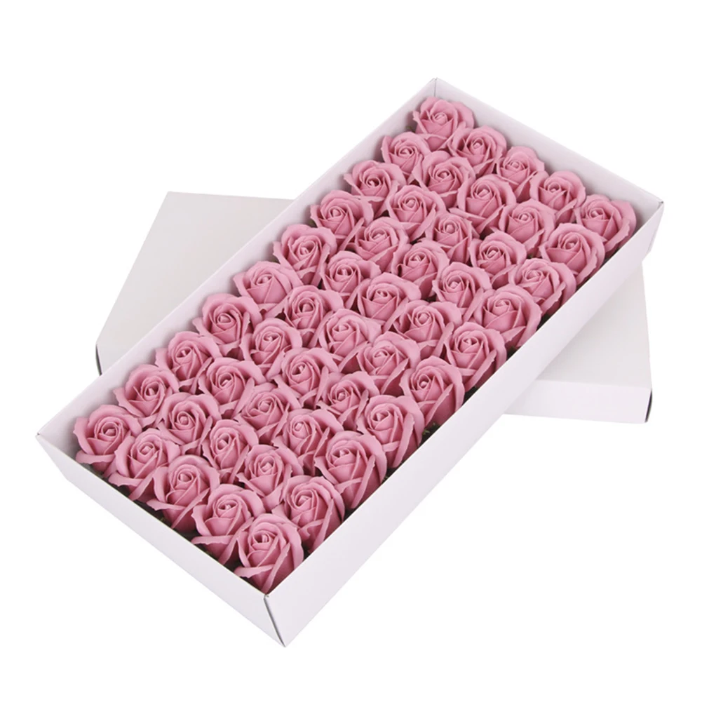 50Pcs Simulation Rose Scented Soap Flower Wedding Valentine Day Romantic Gift