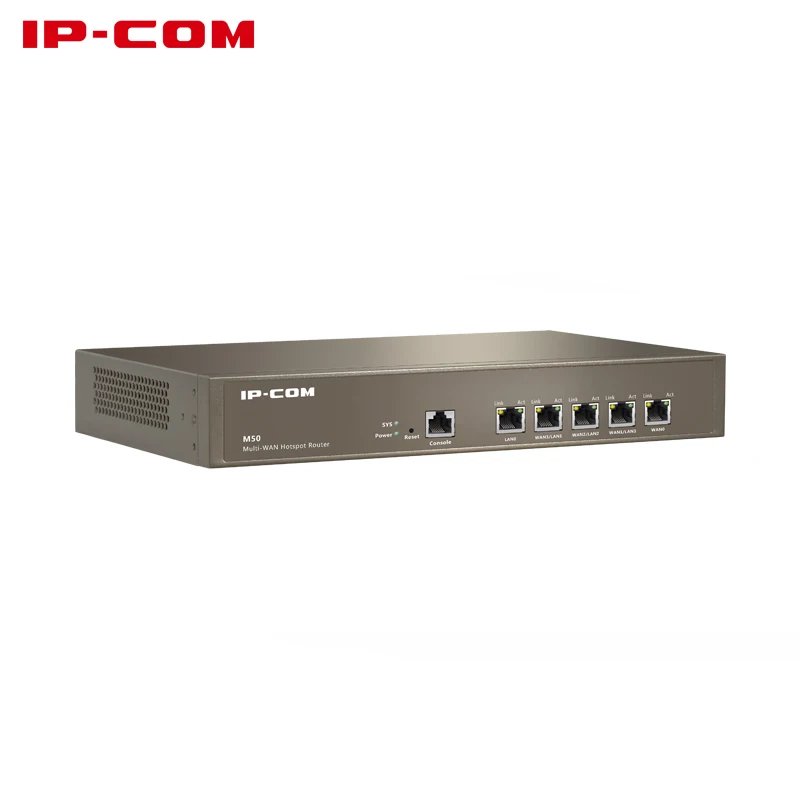 

IP-COM M50 200-Person Enterprise Router 5*10/100/1000M RJ45 Port Roteador 800 MHZ Network Repeater Support IPSec/PPTP/L2TP VPN