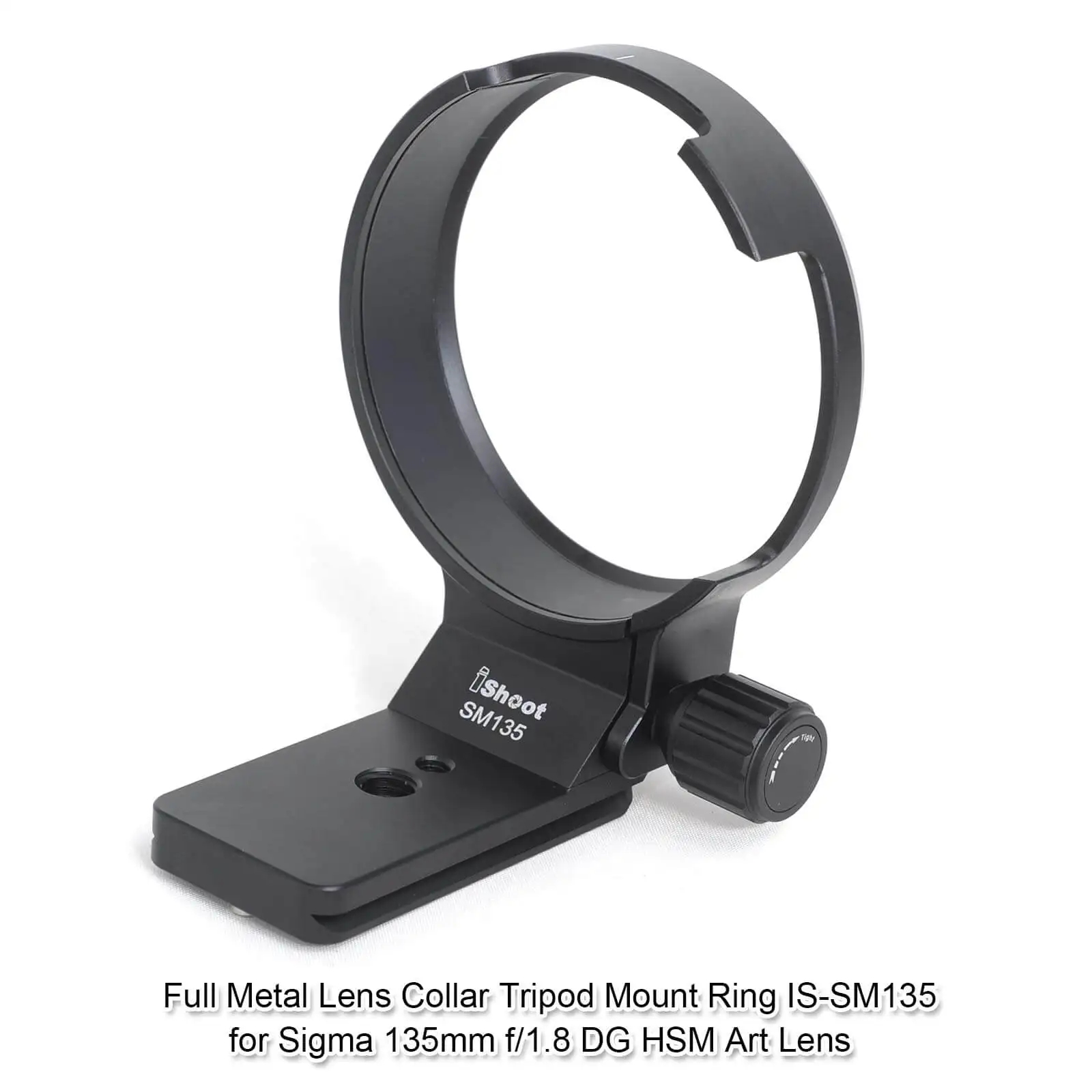 iShoot Lens Collar Support Tripod Mount Ring for Sigma 135mm f/1.8 DG HSM Art Lens Bottom is Arca Swiss Fit Quick Release Plate