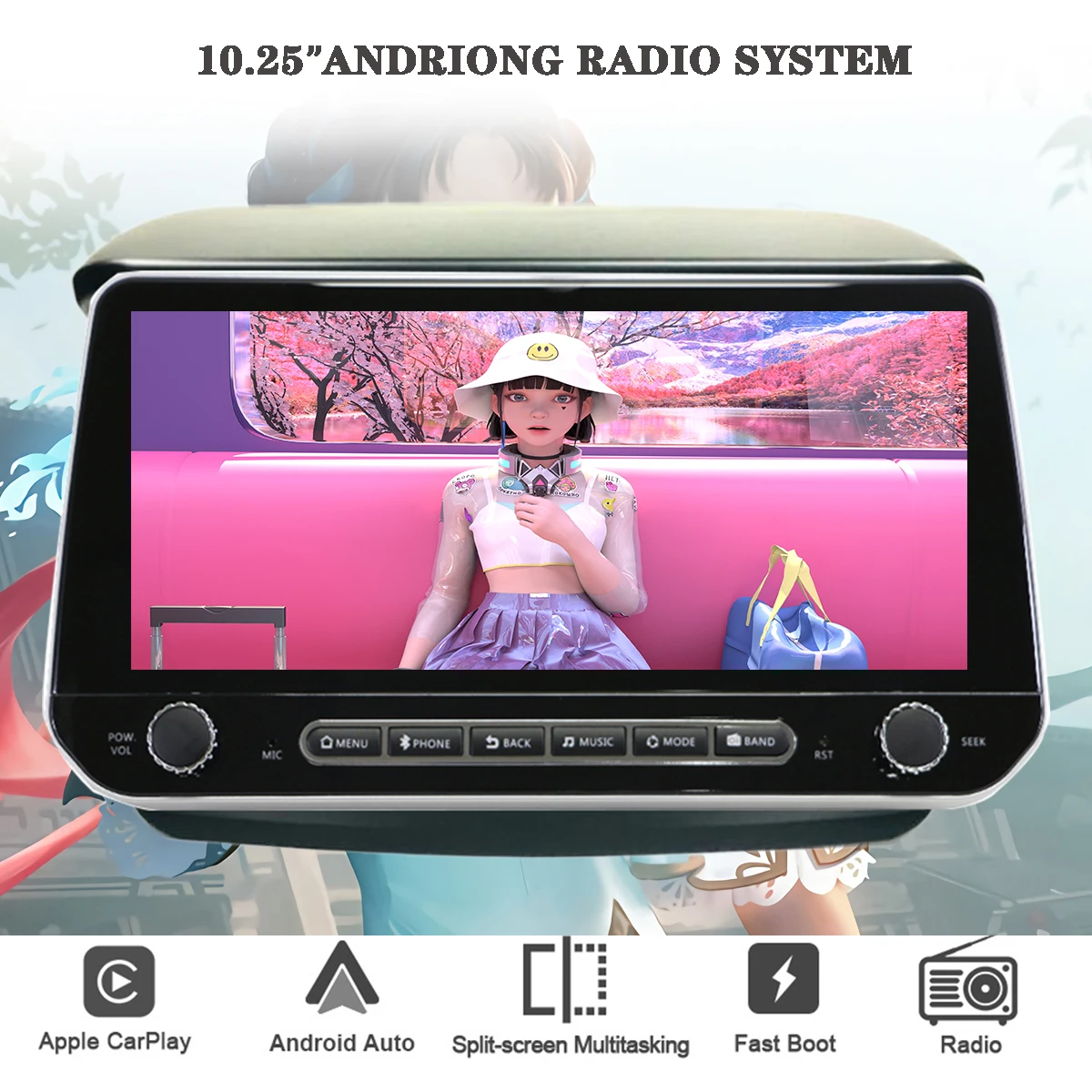 

10'' QLED Car DVD GPS Navigation Deckless Video Audio Music Player Entertainment System For Mitsubishi PAJERO L200 Triton 2008+