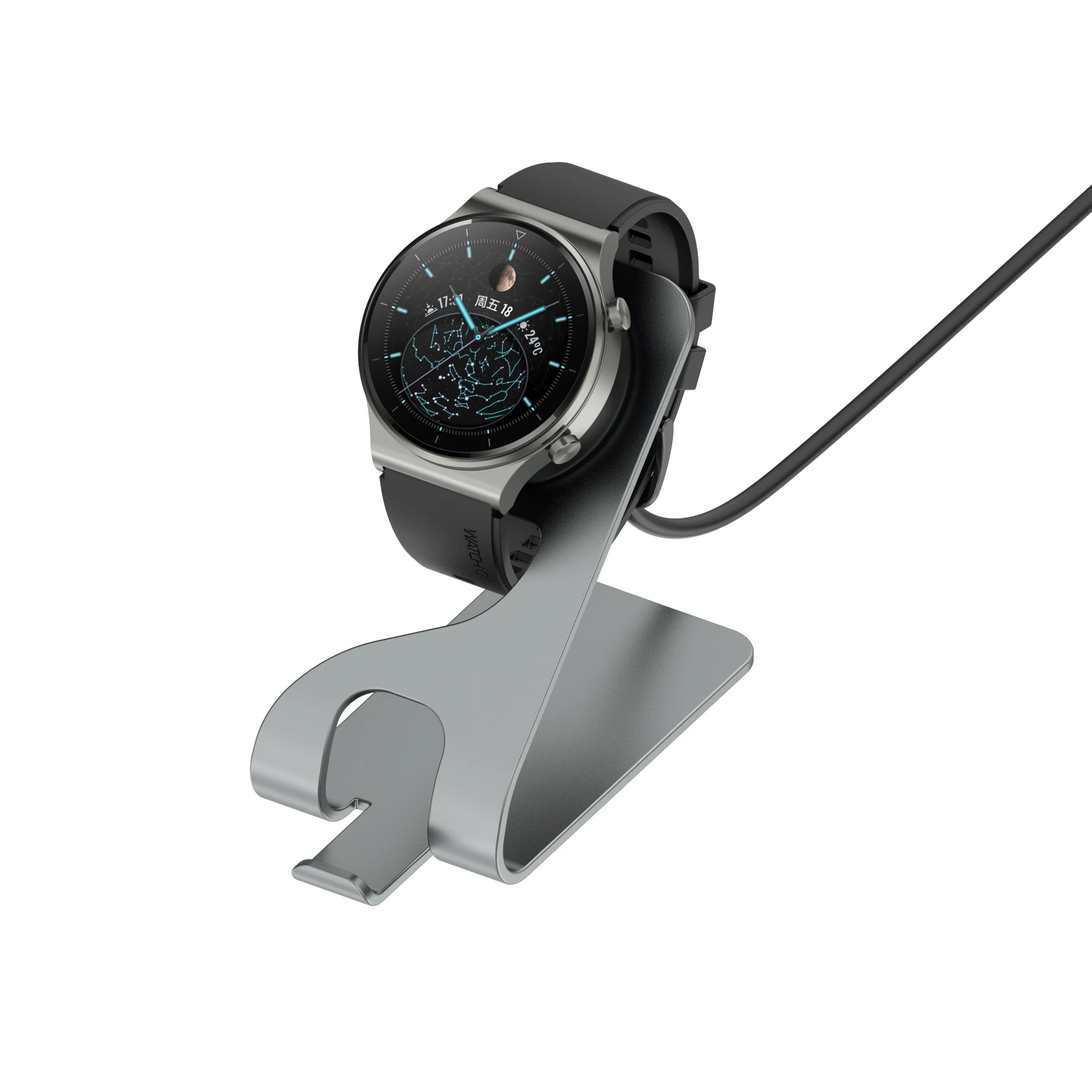 Aluminum Alloy USB Charging Dock Holder for Huawei Watch 3 / 3 Pro Magnetic Charger Stand For Huawei Watch GT 2 Pro Smart Watch