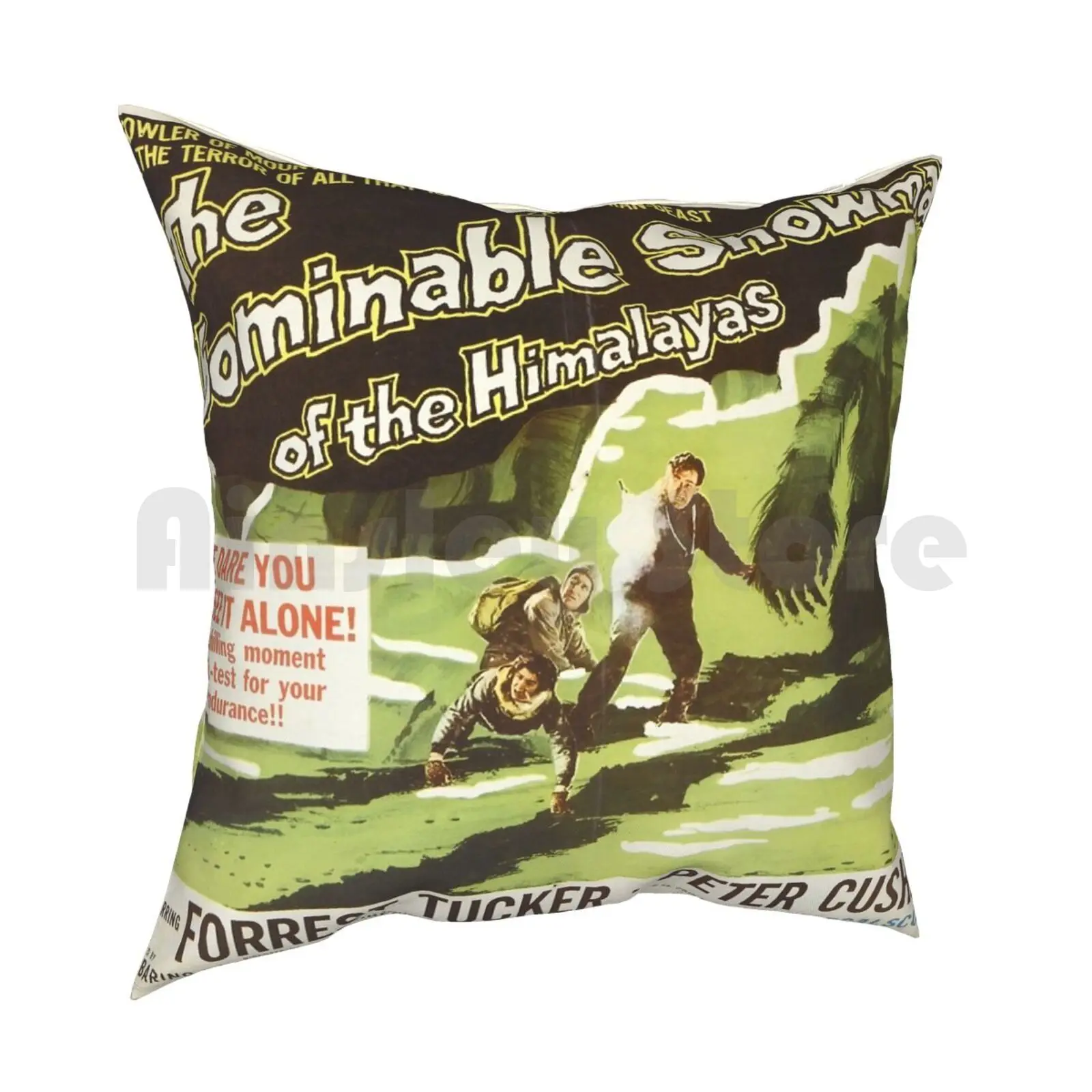 The Abominable Snowman Of The Himalayas-1957-Vintage Movie Poster Pillow Case Printed Home Soft Throw Pillow Movie Movie