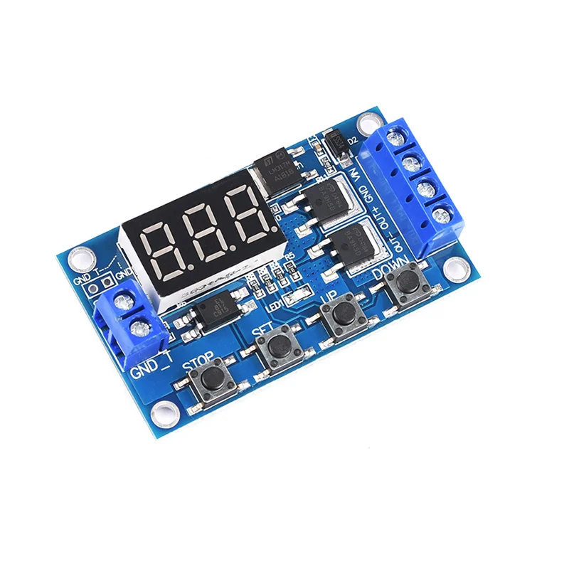 DC 12V 24V Dual MOS LED Digital Time Delay Relay Trigger Cycle Timer Delay Switch Circuit Board Timing Control Module DIY