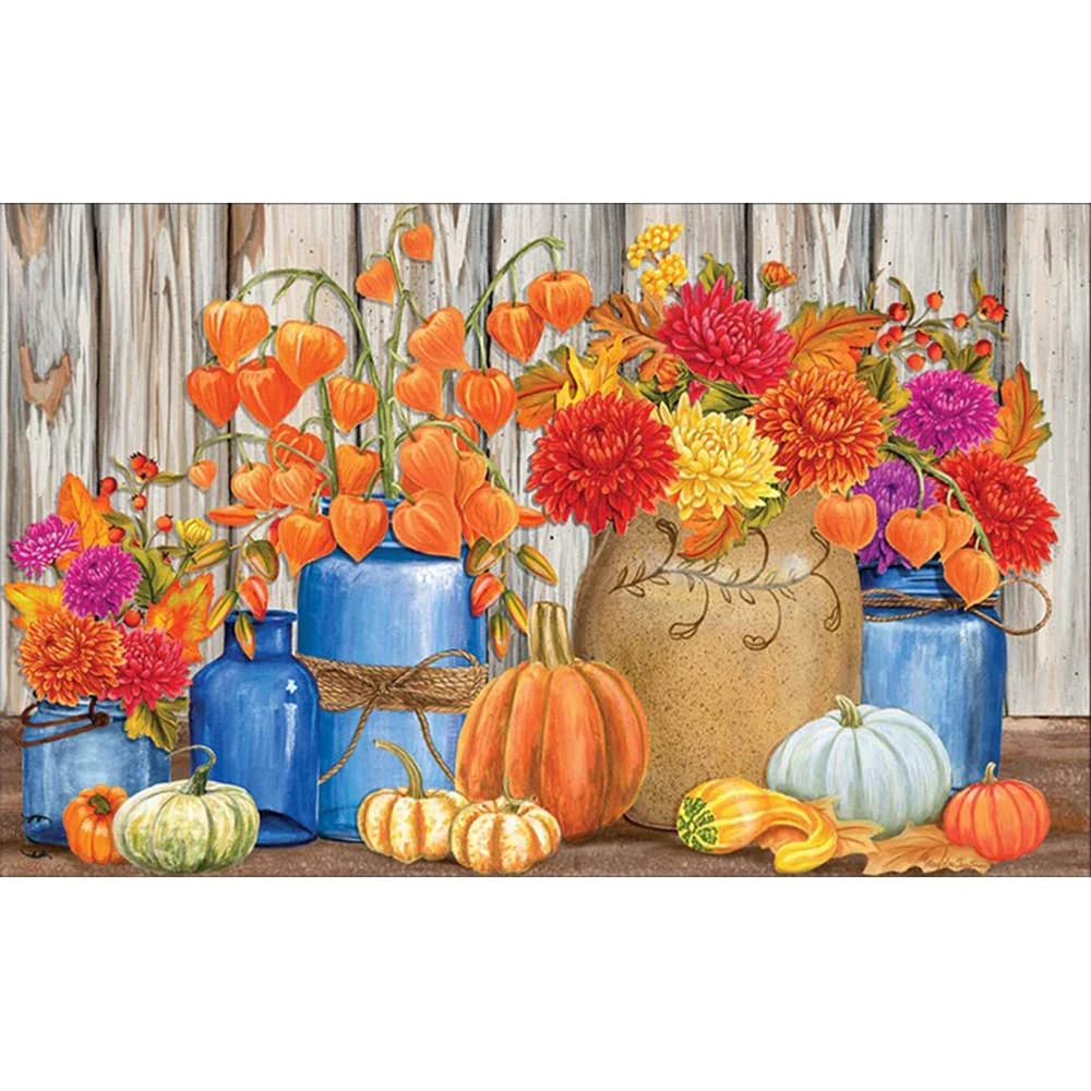 

Flower Pumpkin Halloween 11CT Cross-Stitch DIY Embroidery Full Kit Handicraft Craft Hobby Needlework Festivals Gift Promotions