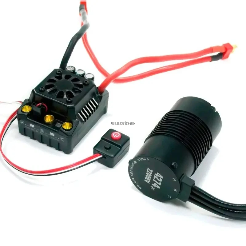 Hobbywing EzRun Max8 v3 150A Waterproof Brushless ESC T / TRX Plug + 4274 2200KV Motor +LED Programing for 1/8 RC Car Truck