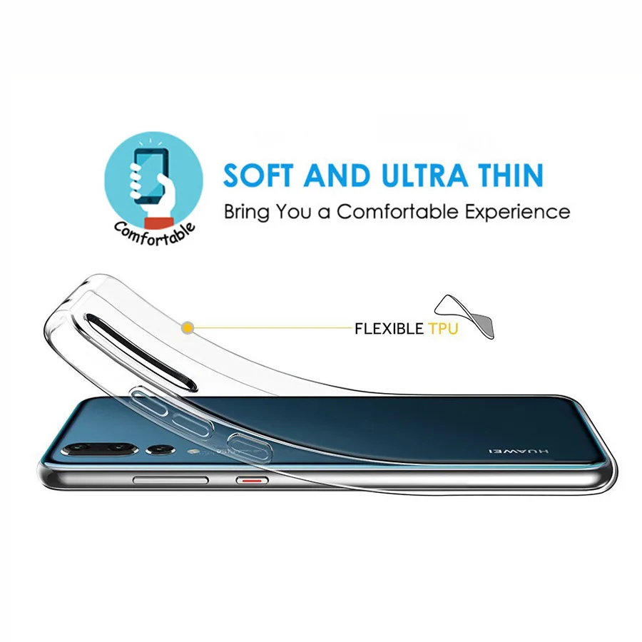 Transparent Case for Huawei P20 Pro Lite TPU Soft Case Cover Ultrathin Clear Silicone Mobile Phone Back Cover P 20 Funda Carcasa