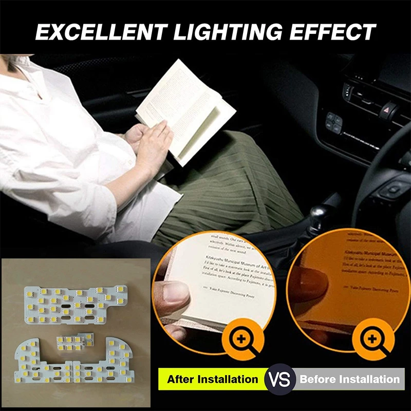 for Honda Fit Jazz City Civic 2009~2013 Interior Lights Dome Map Room Roof LED Lamps Reading Light Trunk Panel 12V White Lamp