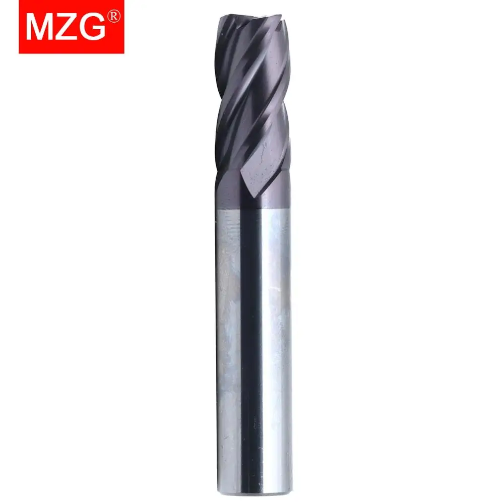 MZG Cutting Lengthen End Mill 75L HRC50 4 Flute 1mm Milling Tungsten Steel Spiral Tools Milling Cutters Round Ball Nose