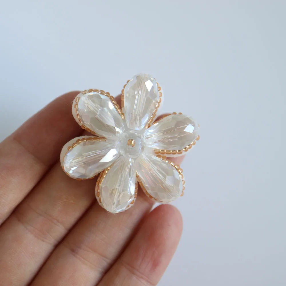 Modische 3D Handgefertigte Strass-Perlen-Applikationen für Kleidung, Vogel- und Tiermotiv-Stickereien, Patches mit Pailletten – Detail 2