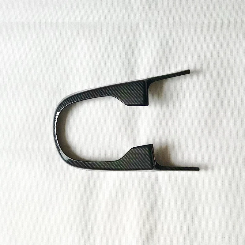 For Honda FIT JAZZ 2014 2015 2016 ABS Carbon Fibre Car gear shift lever knob frame panel cover trim accessories 1pcs