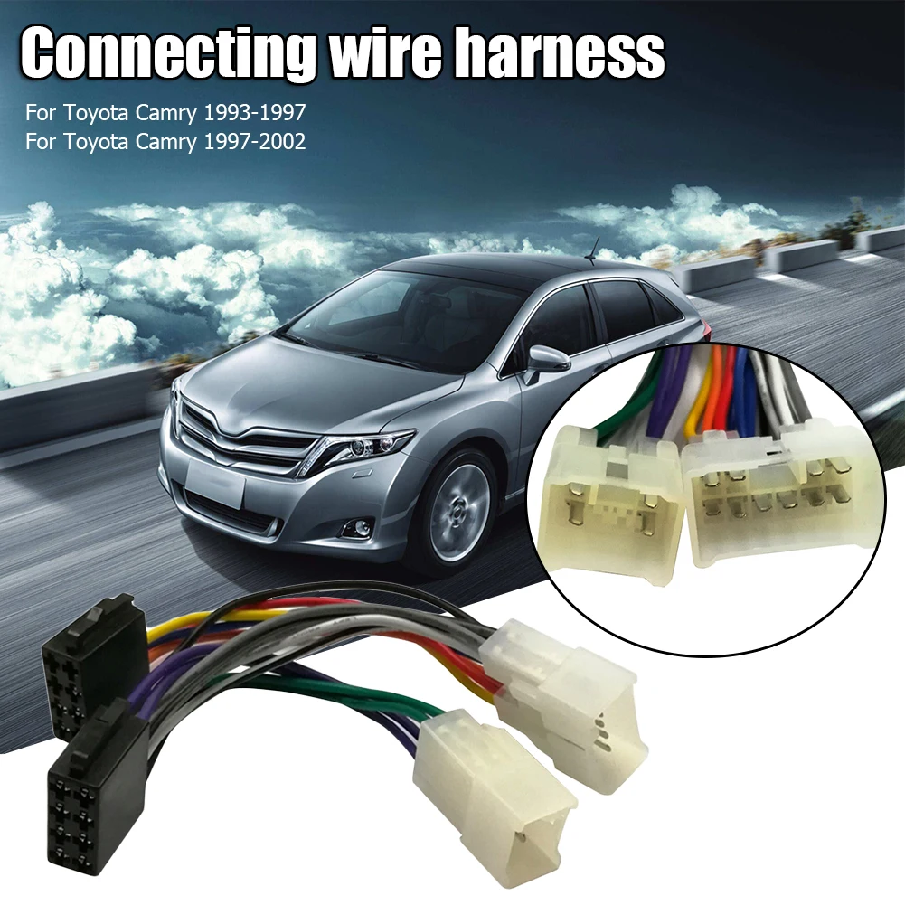 ISO Cable Plug Harness Connector Replacement Universal Harness Adapter Auto Accessories 4/10 Pins for Toyota Camry for Corolla