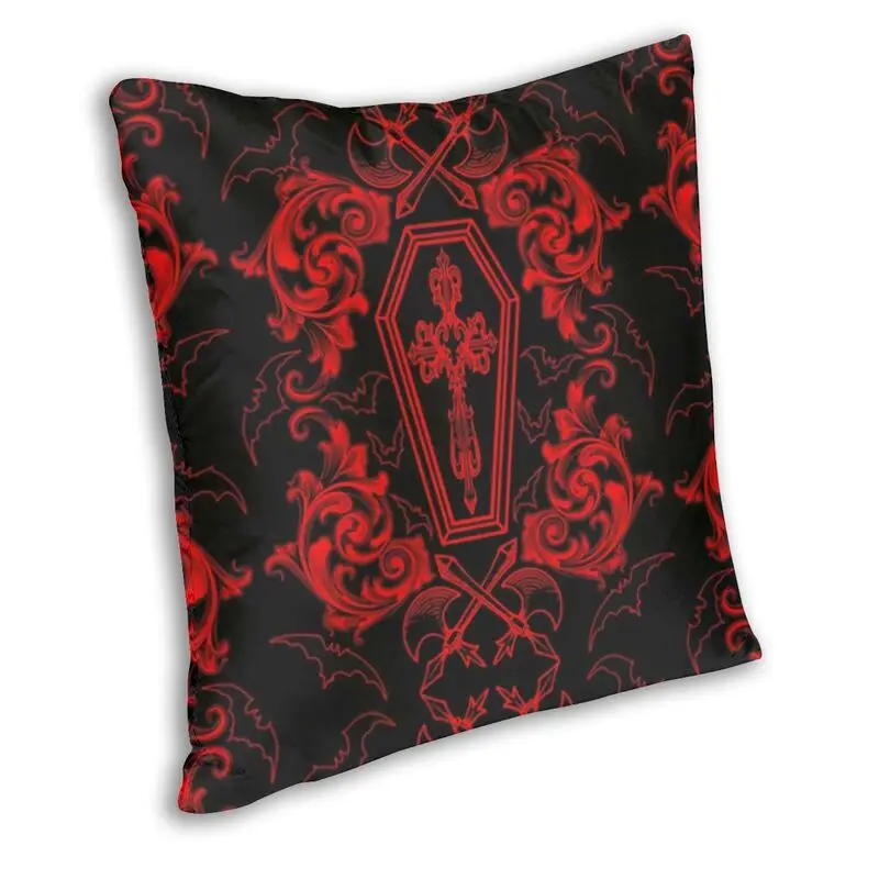 Gothic Vampire Cushion Cover 45x45cm Halloween Haunted Mansion Soft Luxury Pillows Home Decoration