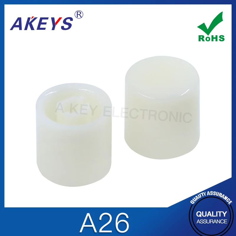 A26 off white circular button cap 14 * 14 with direct key switch linkage self-locking switch cap inner diameter 3.3 * 3.3