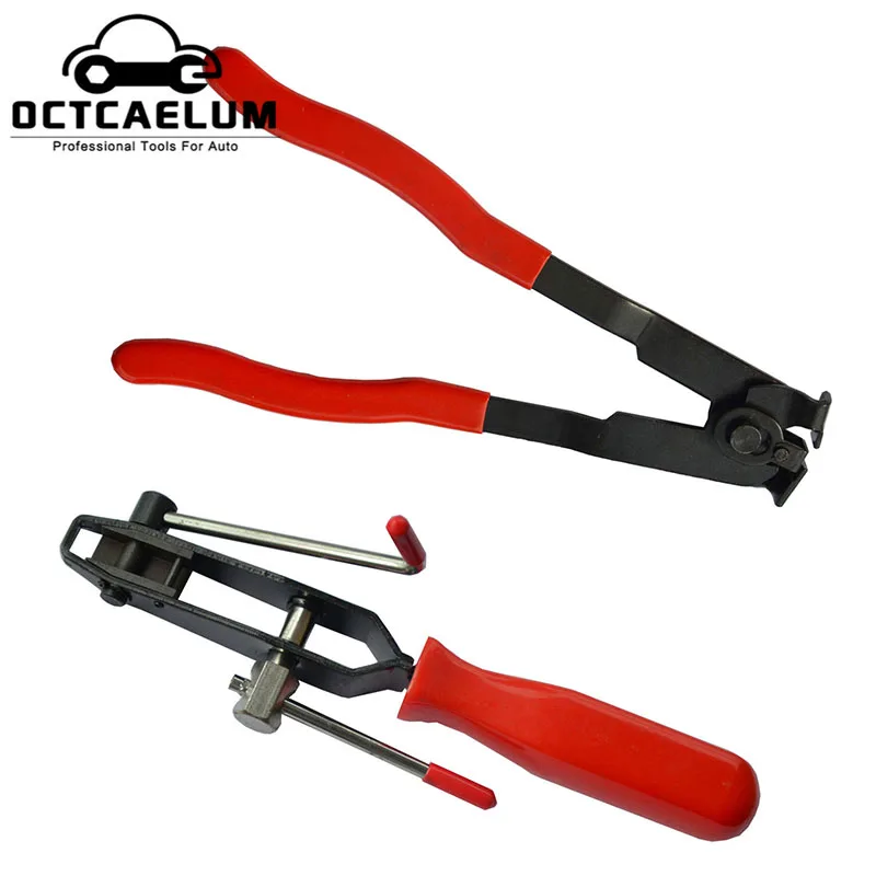 2Pcs CV Joint Banding Clamps Clip Pliers Tool Flexible Metal Ear Type Boot Clamp Pliers Set