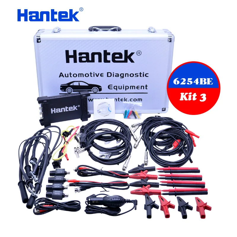 Hantek 6254BE Digital oscilloscope kit 250MHz Bandwidth Automotive Oscilloscopes Car-detector 4 CH 1Gsa/s USB PC Osciloscopio