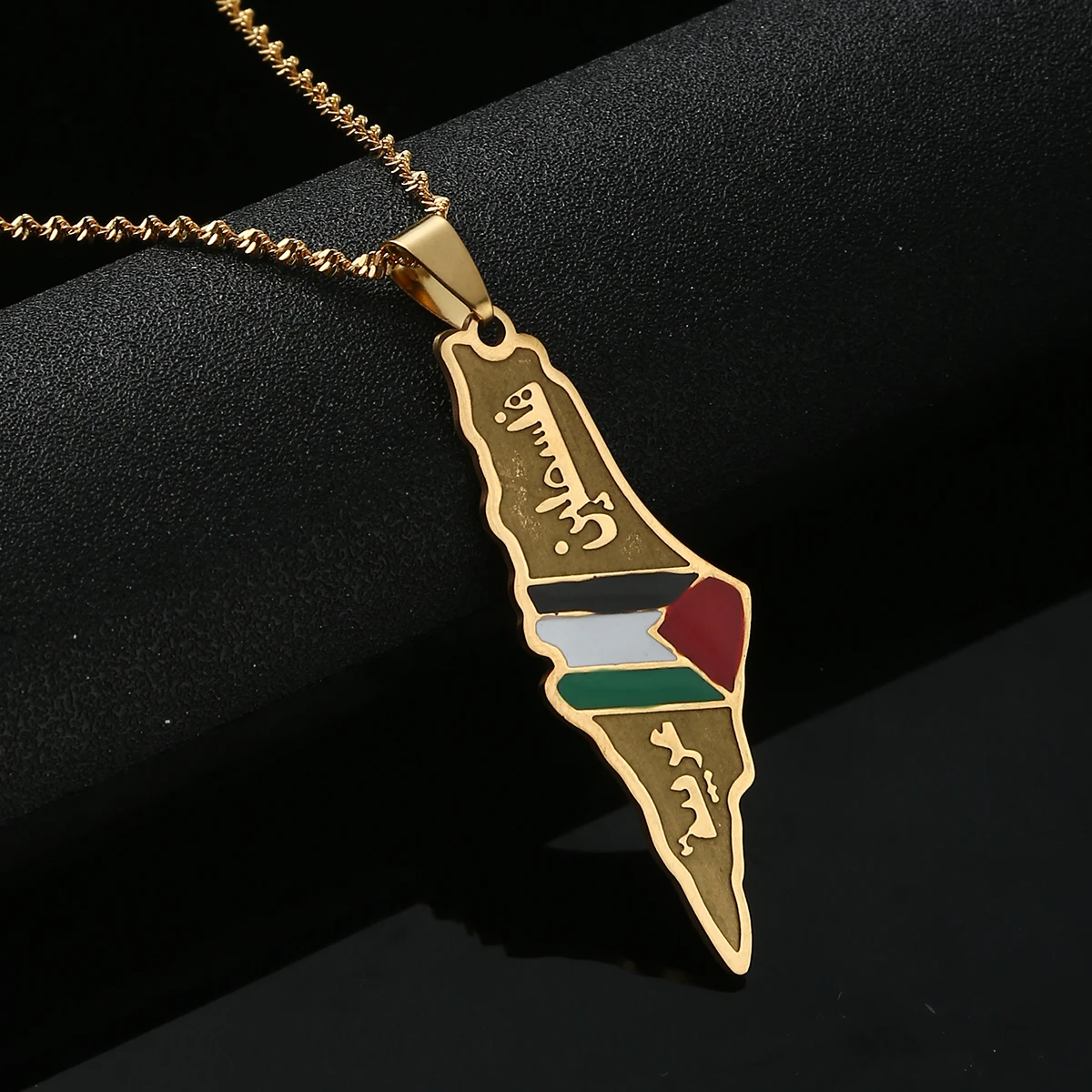 Stainless Steel Palestine Pendant Chain Necklaces Silver Color Gold Color Jewelry