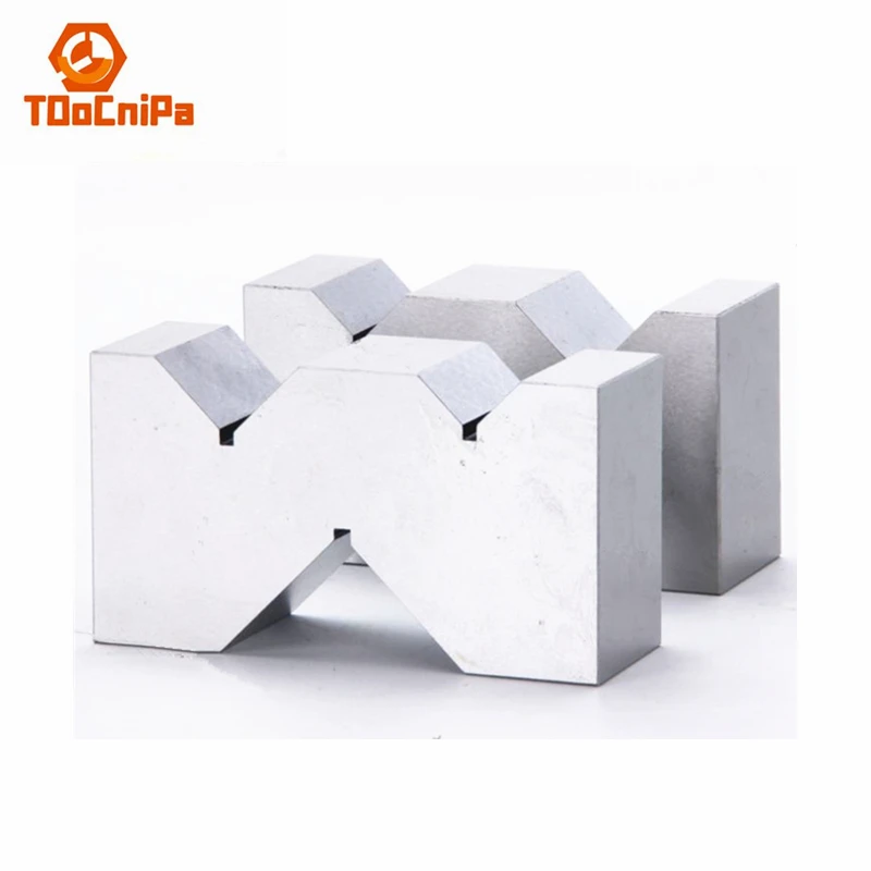 A pair High Accuracy Carbon Steel M Type V-block 50mm For Platform Measurement Steel Precision M-frame Parallel Pad Block