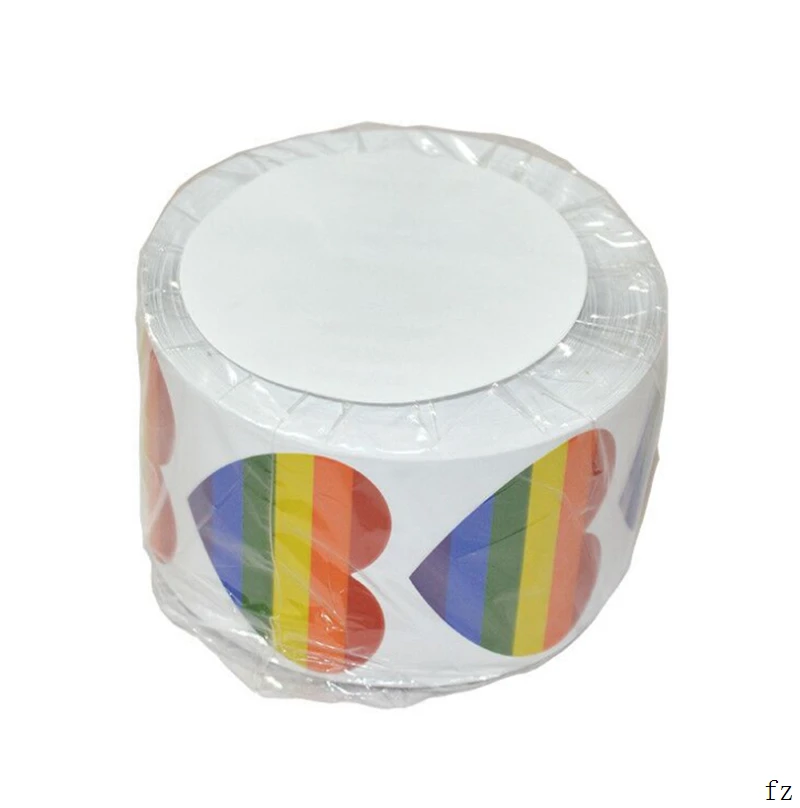 25 Sets Gay Pride Stickers Love Rainbow Stickers Roll Pride Flag Labels for Decoration