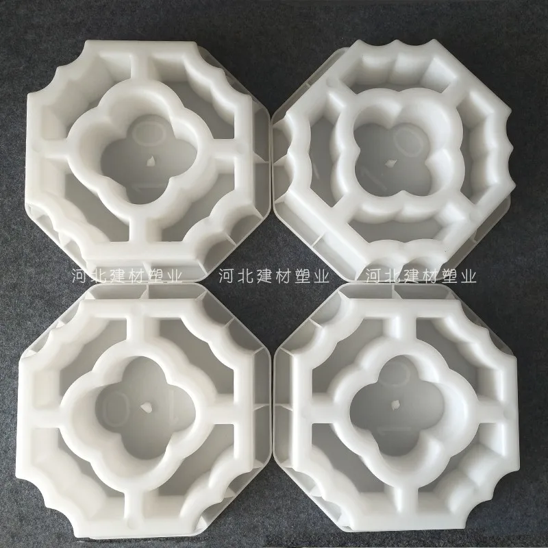 Cement Antique Flower Brick Mold Square Garden Wall Making Brick Mould 3D Carving Concrete Plastic Paving Molds 30x30x7cm