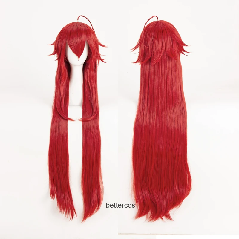 

High School DxD Wigs Rias Gremory Wig 100cm Long Red Heat Resistant Synthetic Hair Cosplay Wig + Wig Cap