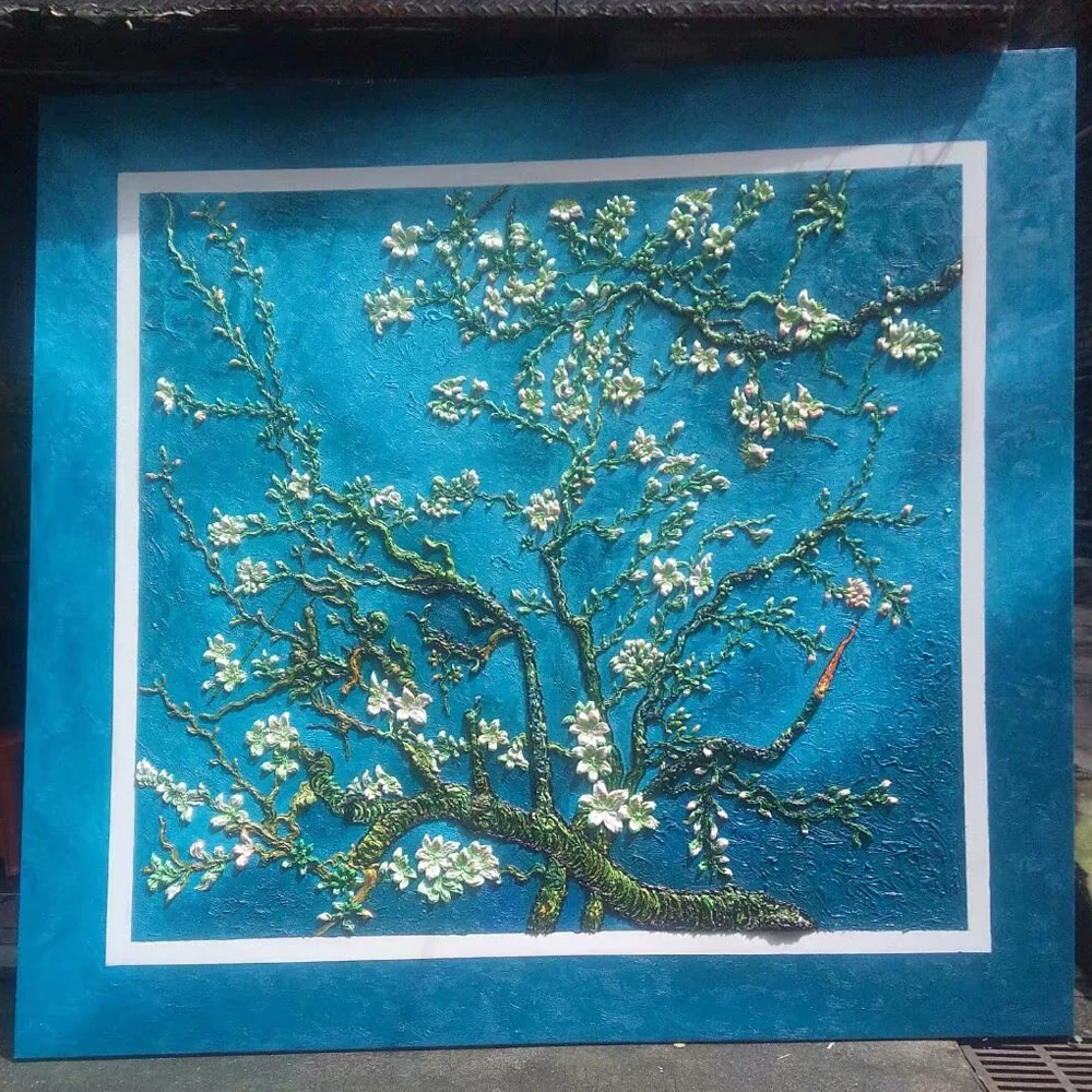 Oil Painting Van gogh painting famous apricot flowers 100% Hand painted world famous paintings 2020061502