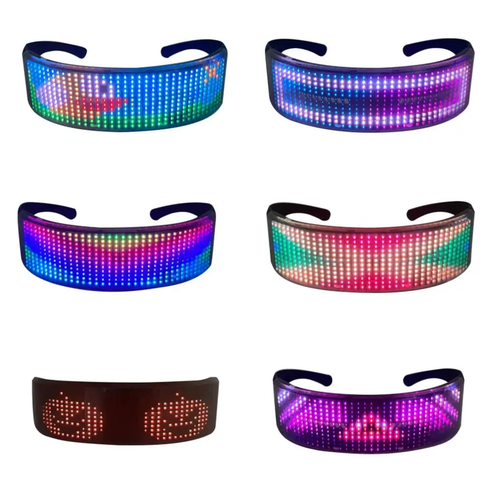 

Halloween Colorful EL Luminous Glasses LED Light Up Eyeglasses For Bar KTV Christmas Birthday Party New Year Decor Glow Props