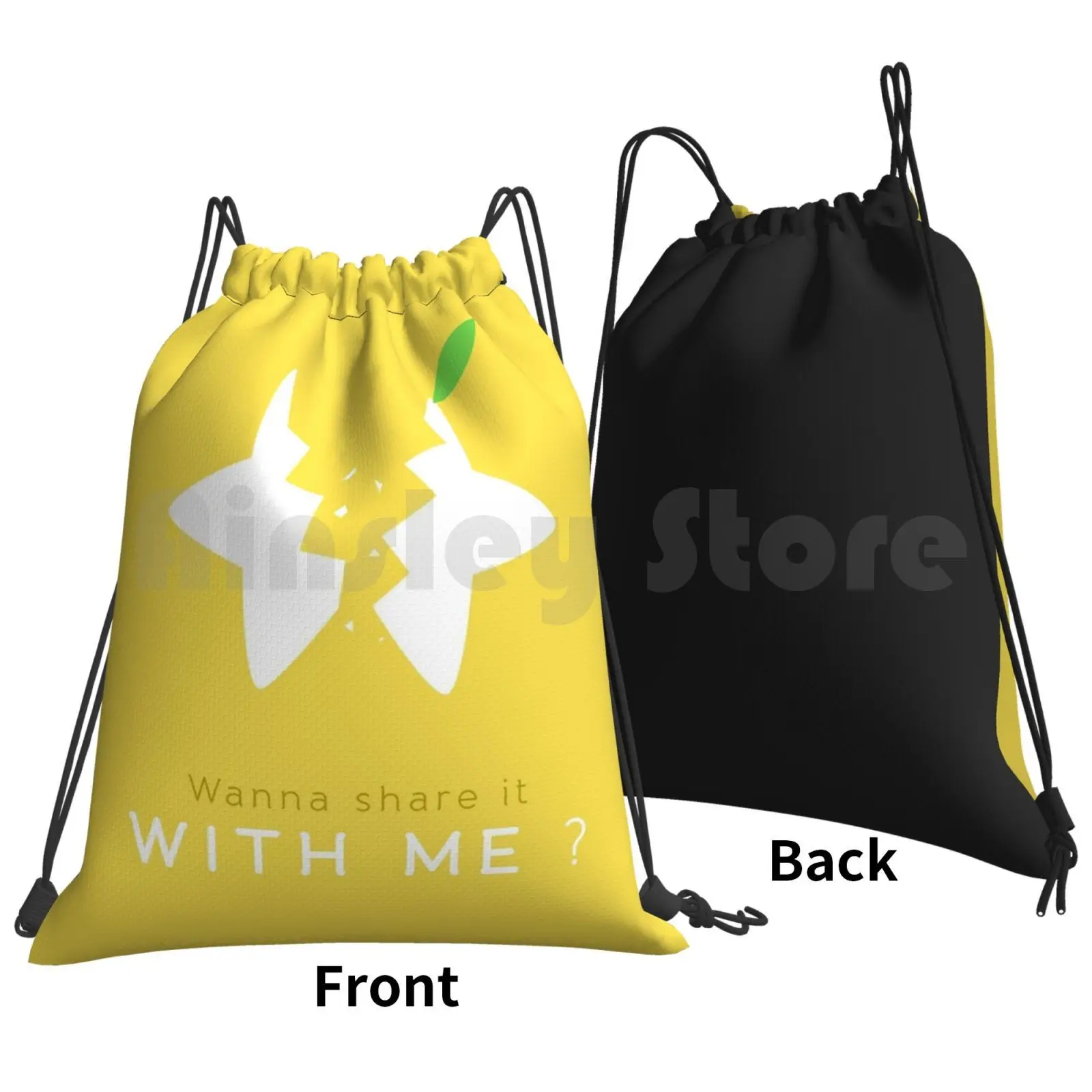 Share With Me A Paopu Fruit Backpack Drawstring Bag Riding Climbing Gym Bag Kh Kingdom Hearts Square Enix Video Game Game