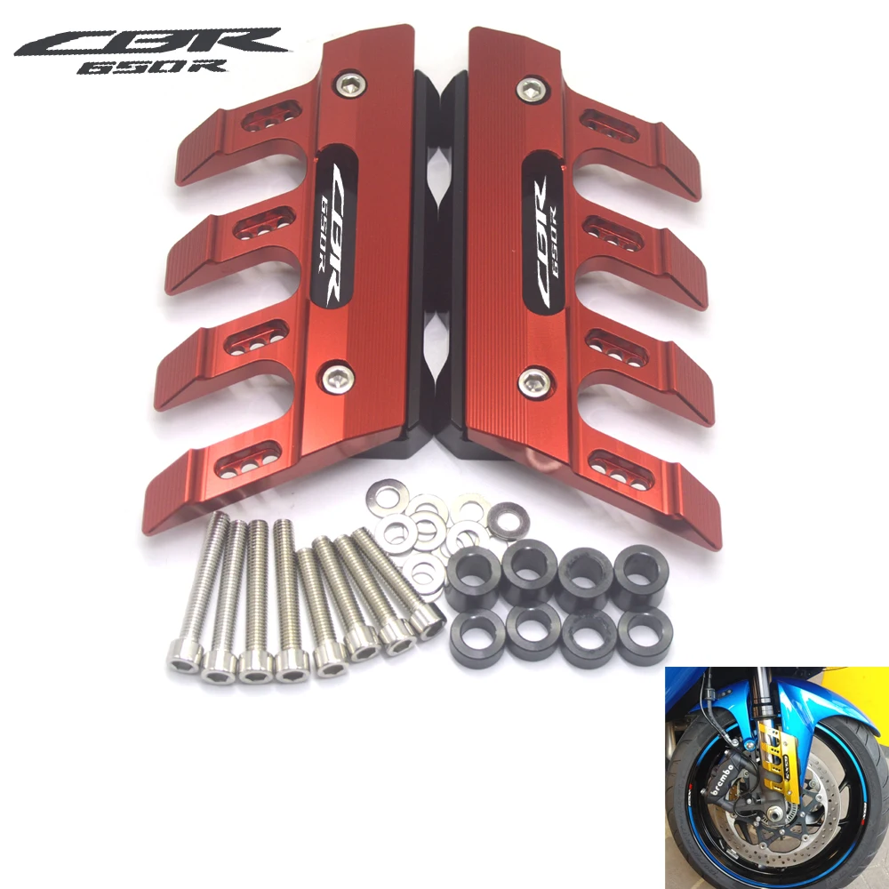 

For CBR650R CBR 650R Universal Motorcycle Mudguard Side Protection Mount Shock Absorber Front Fender Cover Anti-fall Slider