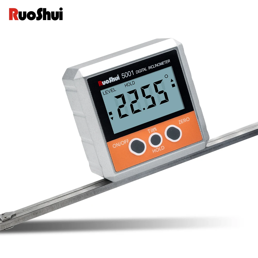 RuoShui 5001 Digital Inclinometer Mini Digital Protractor Hot Sale Digital Level Angle Finder Angle Measurement Box with Magnet