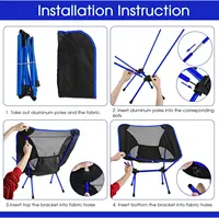 Folding Chair Ultralight Detachable Portable Lightweight Chair Folding Extended Seat Fishing Camping Home BBQ Garden Hiking 3