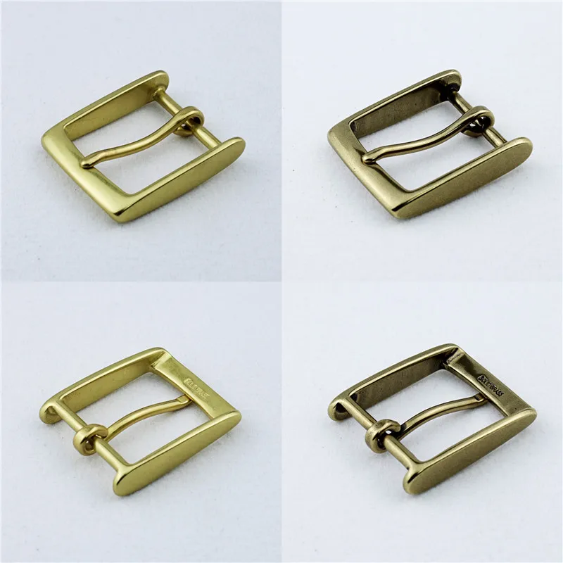 DIY Leathercraft Hardware 35mm BOR Color Finish Solid Brass Belt Buckle For Men Pin Buckle Accessories For Leather Metal Buckle