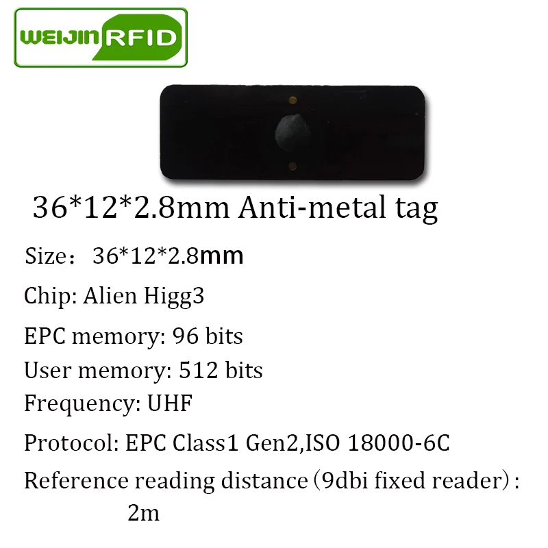 Étiquette rfid uhf anti-métal, étiquette passive, puce RF, VIKITEK EPC C1G2 915m 900 868 902-928MHZ alien impinj NXP, ISO18000 6c