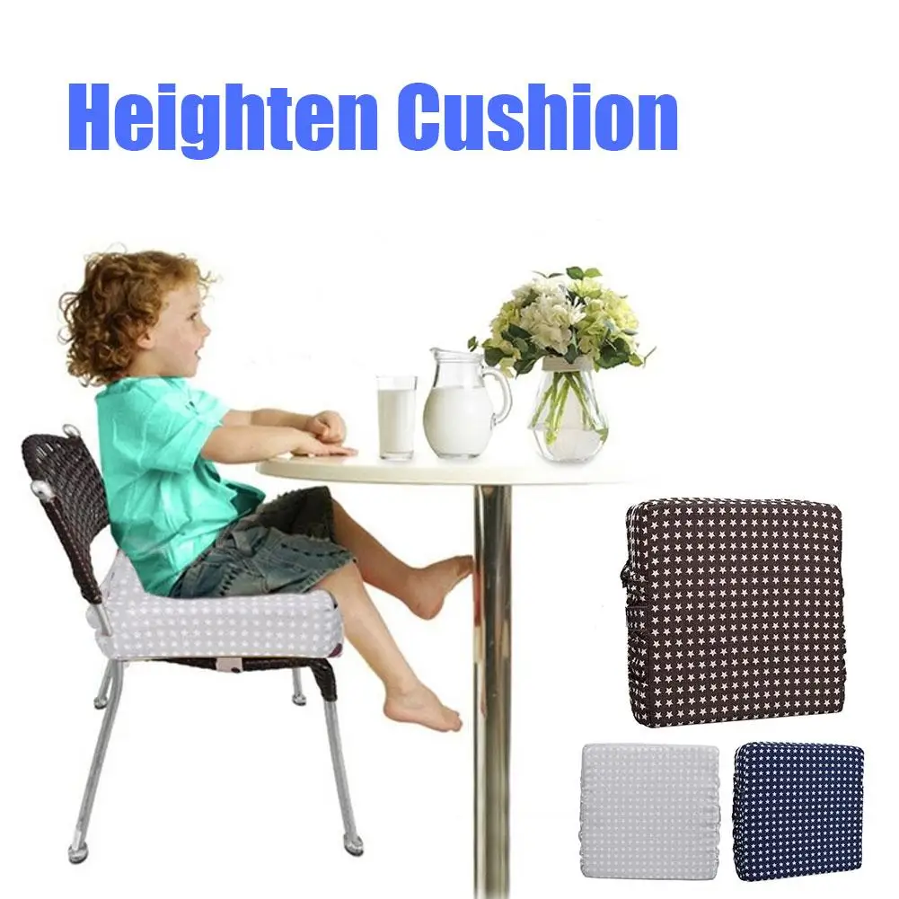 Baby Kids Chair Booster Cushion Dining Chair Child Increase Height Seat Pad Adjustable Detachable Sponge Leather Mat Cushions