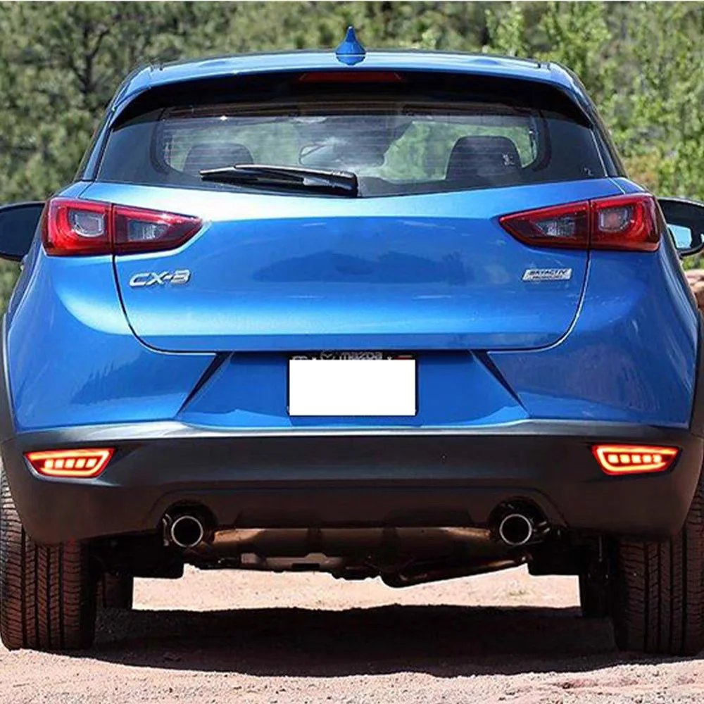 2 قطعة المصد الخلفي ضوء لمازدا CX-3 CX3 2015-2020 LED عاكس ضوء الذيل الفرامل الجمعية وقف مصباح بدوره إشارة