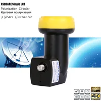 Xsquare-LNB Circular para receptor de satélite, accesorio LNBF 4K, resistente al agua, 3 años de garantía