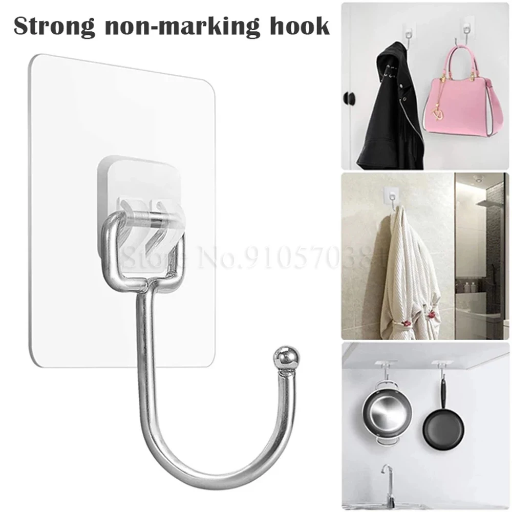 

Waterproof and Rustproof Wall Hooks for Hanging Heavy Duty, Stainless Steel Towel and Coats, Use Inside Kitchen and Bathroom